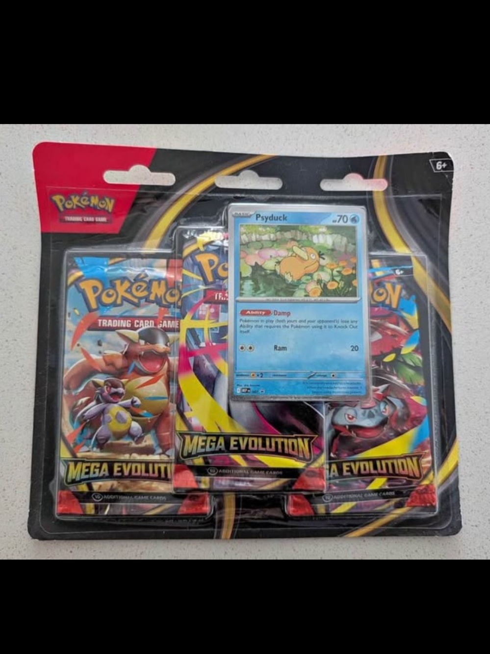 Pokémon Trading Card Game Mega Evolution Blister Pack with Psyduck Promo